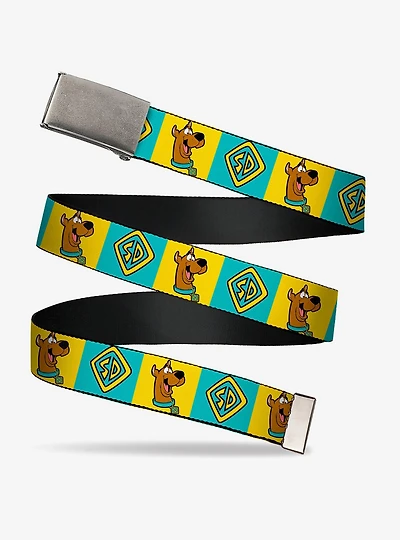 Scooby-Doo! Pose and Dog Tag Blocks Adjustable Clamp Buckle Belt