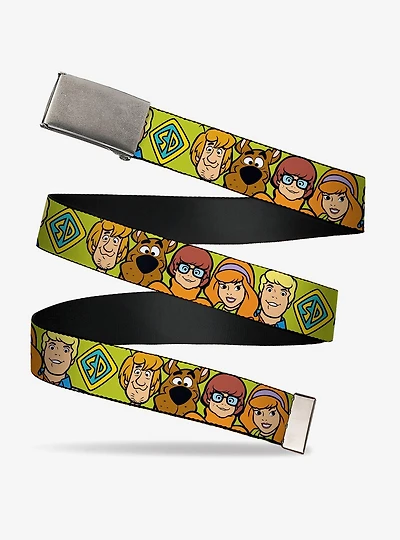 Scooby-Doo! Character Faces Close Up Adjustable Clamp Buckle Belt