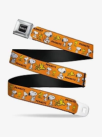 Peanuts Snoopy and Woodstock Poses Seatbelt Buckle Belt
