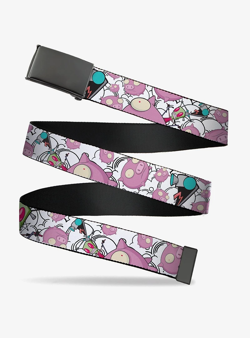 Invader Zim Gir and Piggy Doddles Adjustable Clamp Buckle Belt