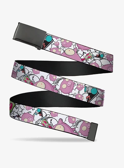 Invader Zim Gir and Piggy Doddles Adjustable Clamp Buckle Belt
