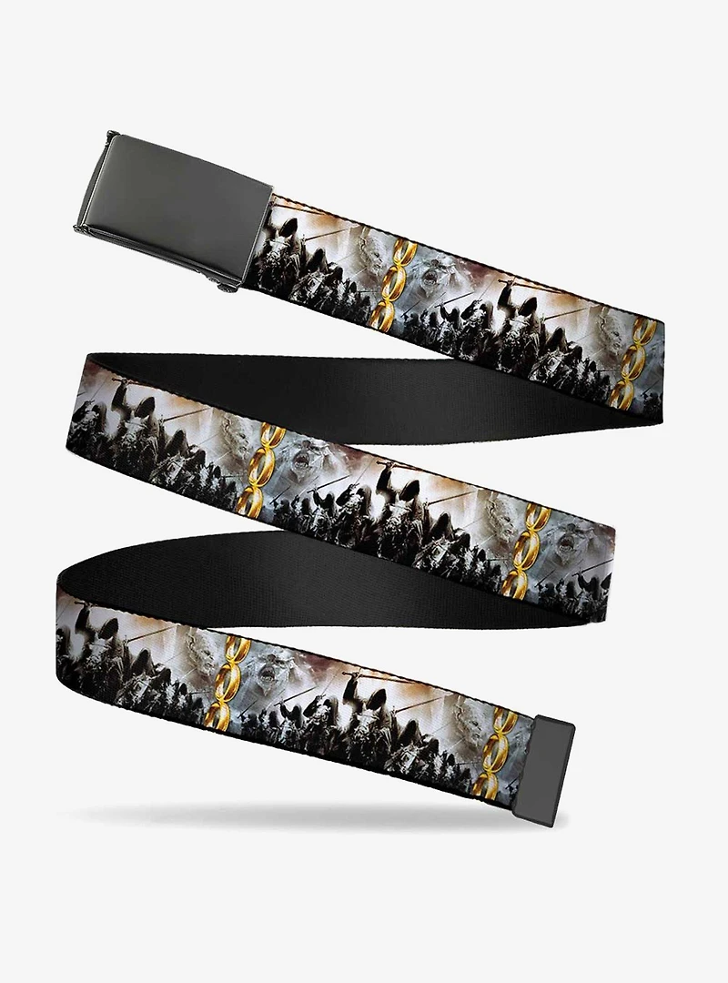 the Lord of Rings 9 Ringwraiths Attack 3 Orcs Adjustable Clamp Buckle Belt