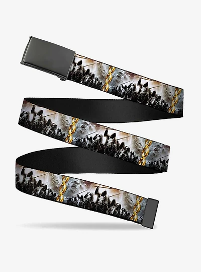 the Lord of Rings 9 Ringwraiths Attack 3 Orcs Adjustable Clamp Buckle Belt