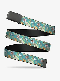 Scooby-Doo! School Spirit Icons Collage Adjustable Clamp Buckle Belt