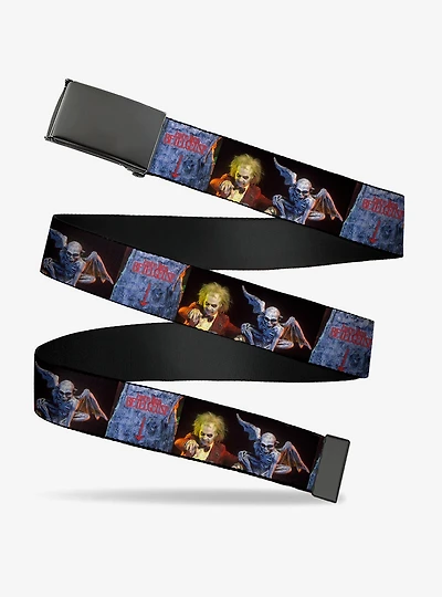 Beetlejuice Graveyard Gargoyle Pose Adjustable Clamp Buckle Belt