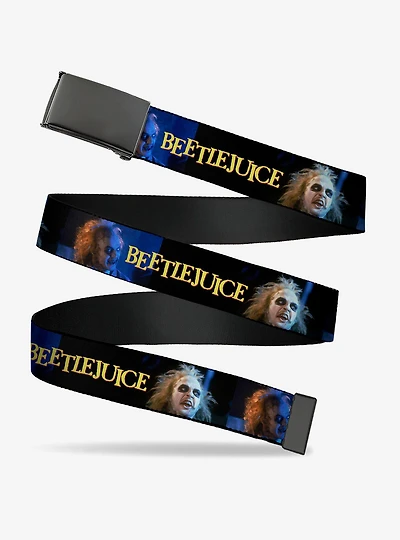 Beetlejuice Expressions and Title Adjustable Clamp Buckle Belt