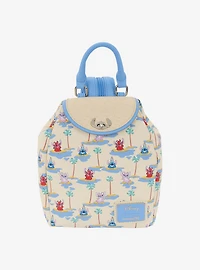 Loungefly Disney Lilo & Stitch Angel, Leroy, & Stitch Allover Print Convertible Mini Backpack