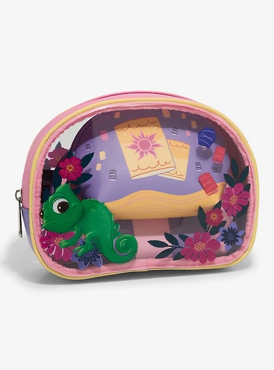 Loungefly Disney Tangled Pascal Floral Cosmetic Bag Set - BoxLunch Exclusive