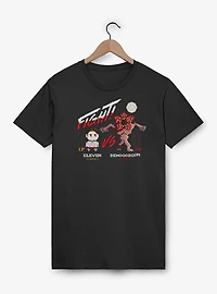 Stranger Things Eleven VS Demogorgon Fight T-Shirt