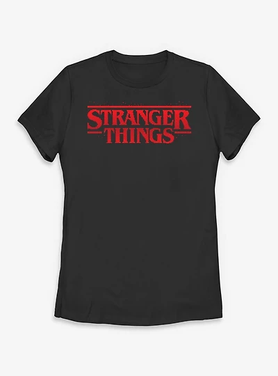 Stranger Things Red 8 Bits Logo Womens T-Shirt