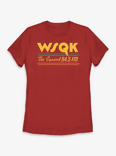 Stranger Things WSQK Radio The Squawk Womens T-Shirt