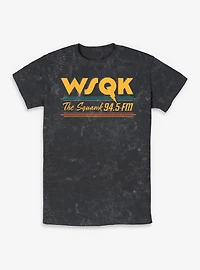 Stranger Things WSQK Radio The Squawk Mineral Wash T-Shirt
