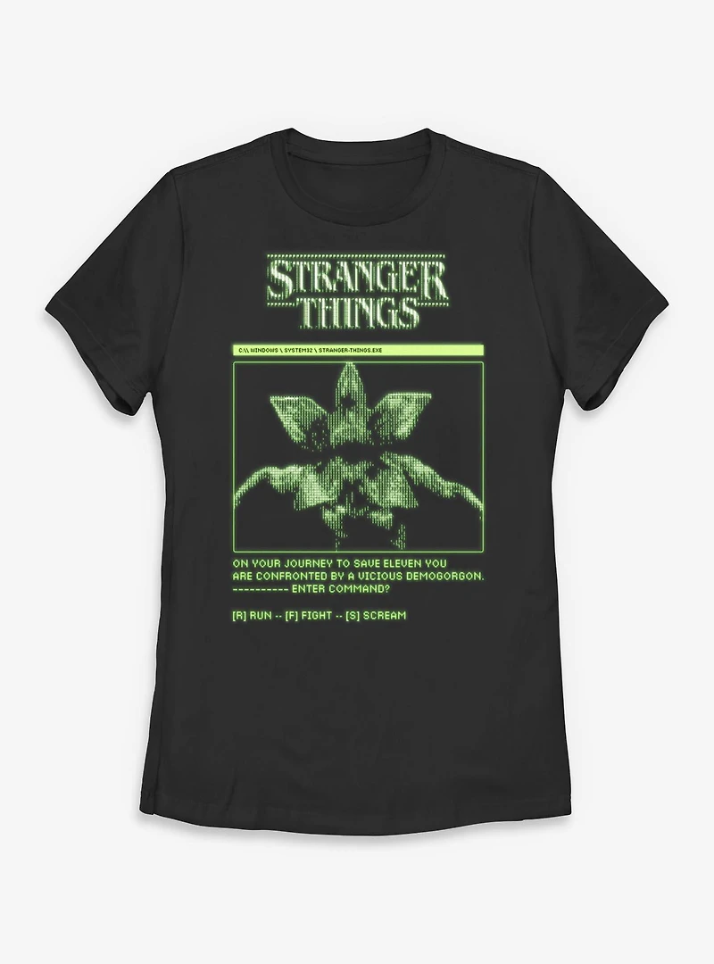 Stranger Things Demogorgon Game Journey Womens T-Shirt