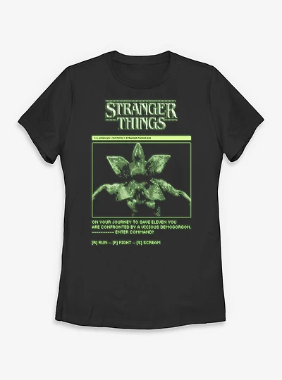 Stranger Things Demogorgon Game Journey Womens T-Shirt