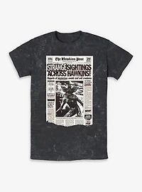 Stranger Things Strange Sightings Across Hawkins Mineral Wash T-Shirt