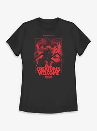 Stranger Things All Creatures Welcome Womens T-Shirt