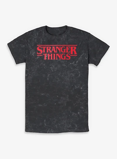 Stranger Things Logo Mineral Wash T-Shirt