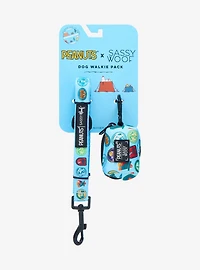 Sassy Woof Peanuts Camp Snoopy Leash & Waste Bag Holder Set