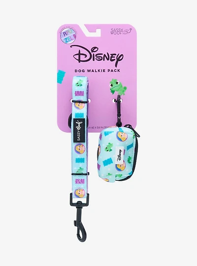 Sassy Woof Disney Tangled Rapunzel & Pascal Leash & Waste Bag Holder Set