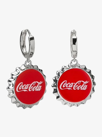 Coca-Cola Red Bottle Cap Earrings