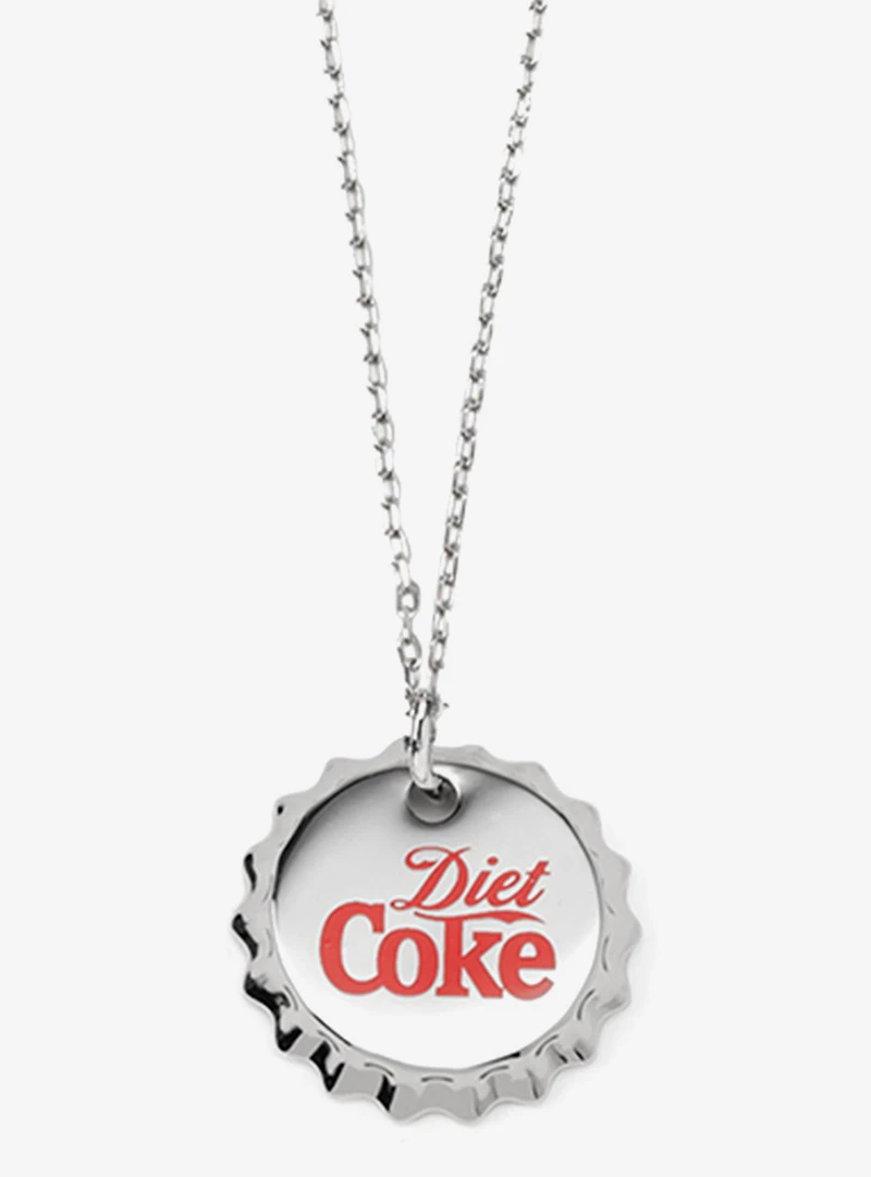 Diet Coke Bottle Cap Red Necklace