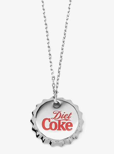 Diet Coke Bottle Cap Red Necklace