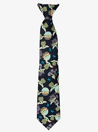 Star Wars The Mandalorian Mando Grogu Navy Boy's Tie