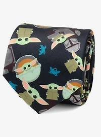 Star Wars The Mandalorian Mando Grogu Navy Men's Tie