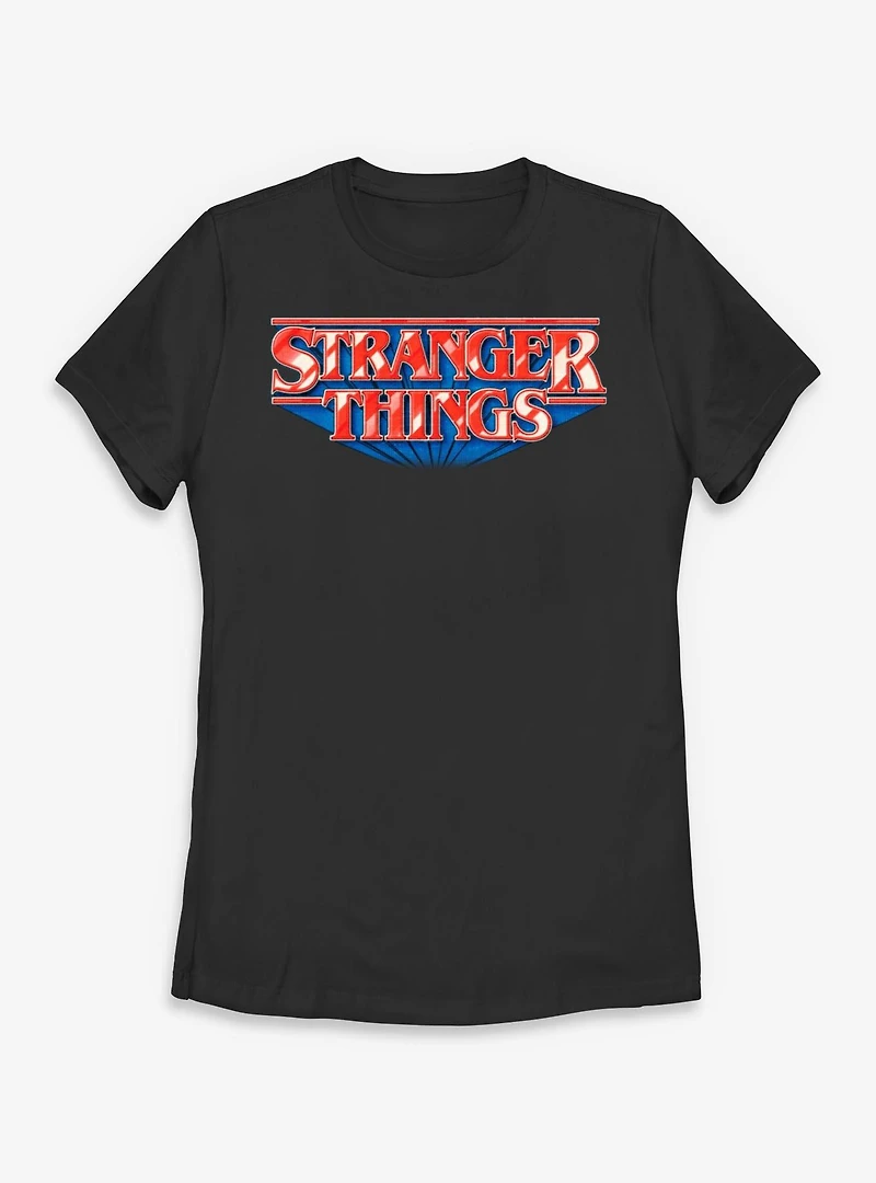 Stranger Things Glossy Logo Womens T-Shirt