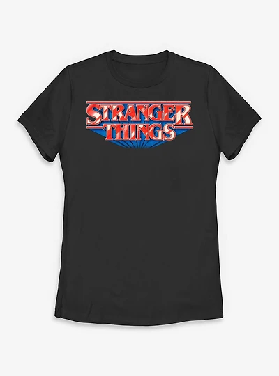 Stranger Things Glossy Logo Womens T-Shirt