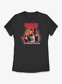 Stranger Things All Friends Welcome Womens T-Shirt