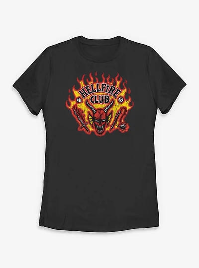 Stranger Things Hellfire Club Logo Womens T-Shirt