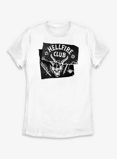 Stranger Things Hellfire Club Torn Sheet Womens T-Shirt