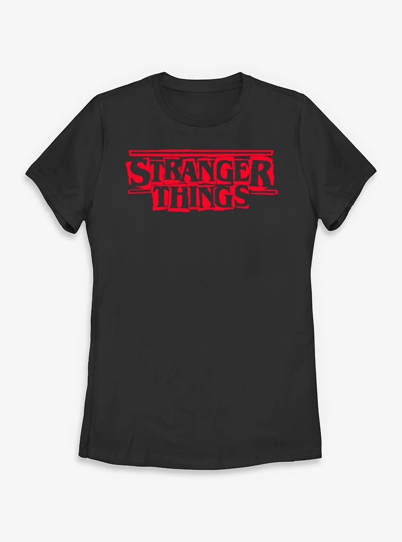 Stranger Things Logo Stencil Womens T-Shirt