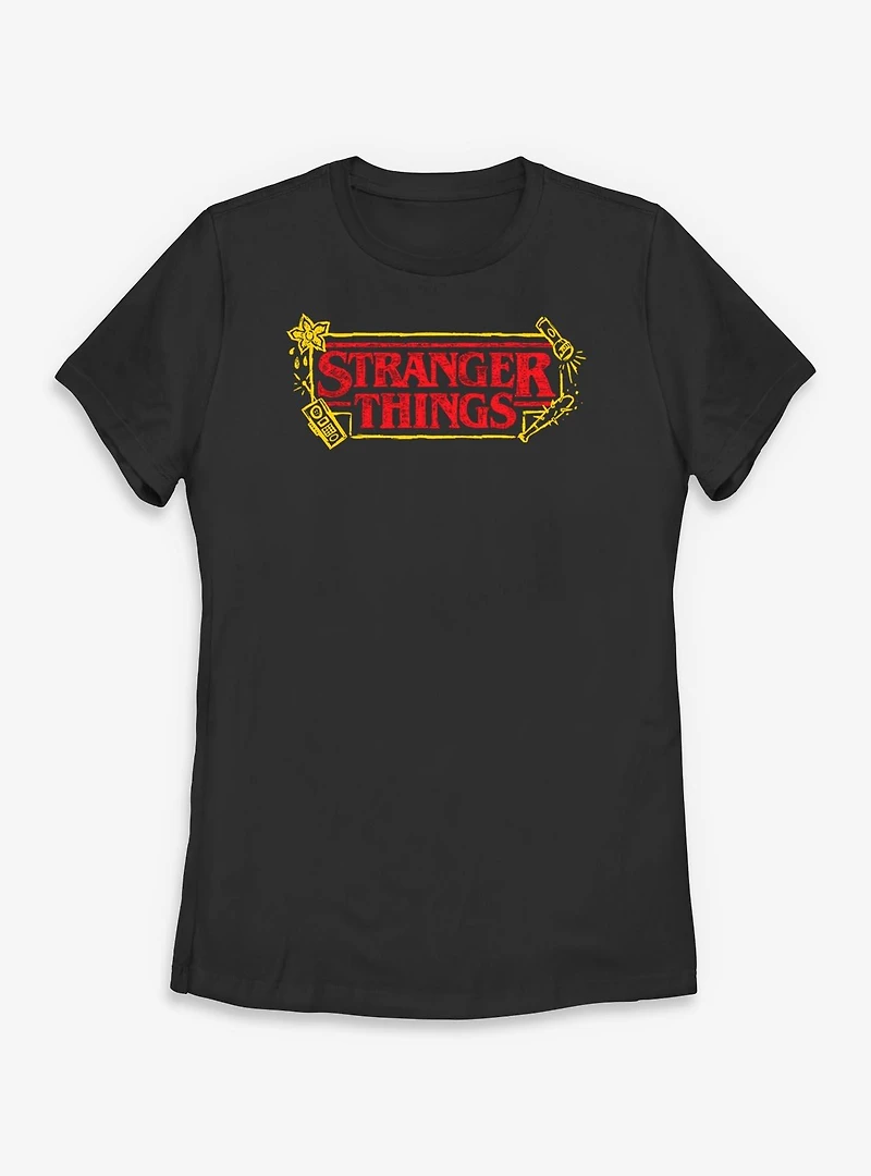 Stranger Things Sketch Logo Womens T-Shirt