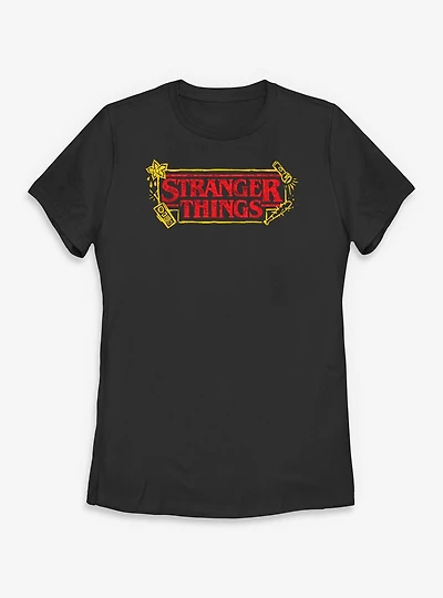 Stranger Things Sketch Logo Womens T-Shirt