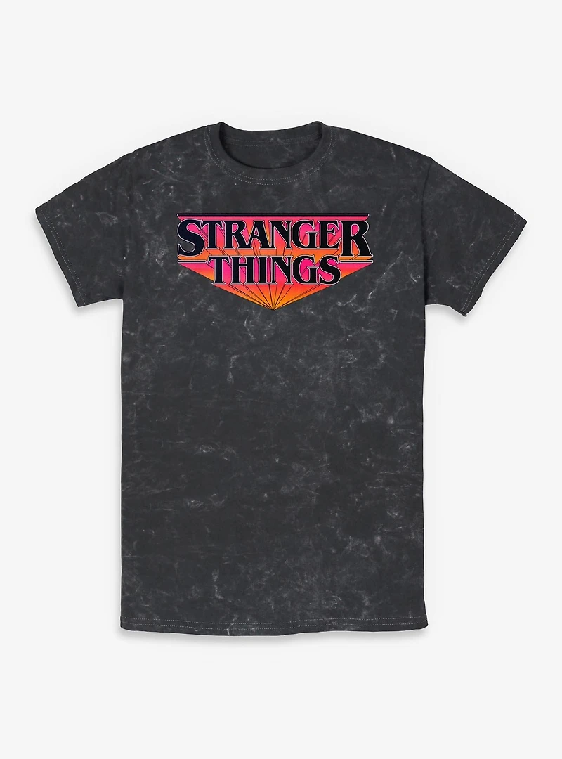 Stranger Things Retro Logo Mineral Wash T-Shirt