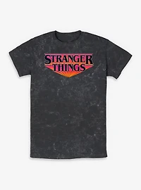 Stranger Things Retro Logo Mineral Wash T-Shirt