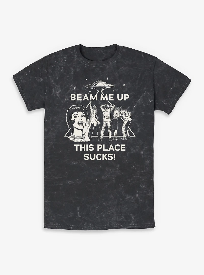 Stranger Things Beam Me Up Mineral Wash T-Shirt