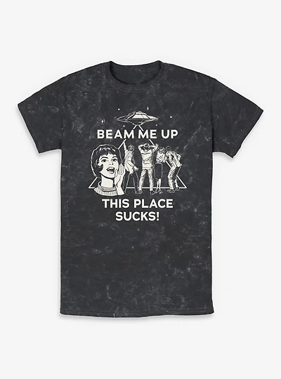 Stranger Things Beam Me Up Mineral Wash T-Shirt