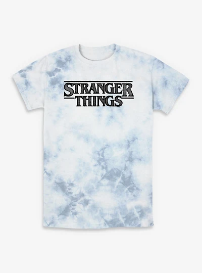 Stranger Things Pointillism Style Logo Tie-Dye T-Shirt