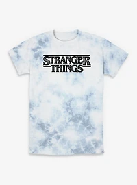Stranger Things Pointillism Style Logo Tie-Dye T-Shirt
