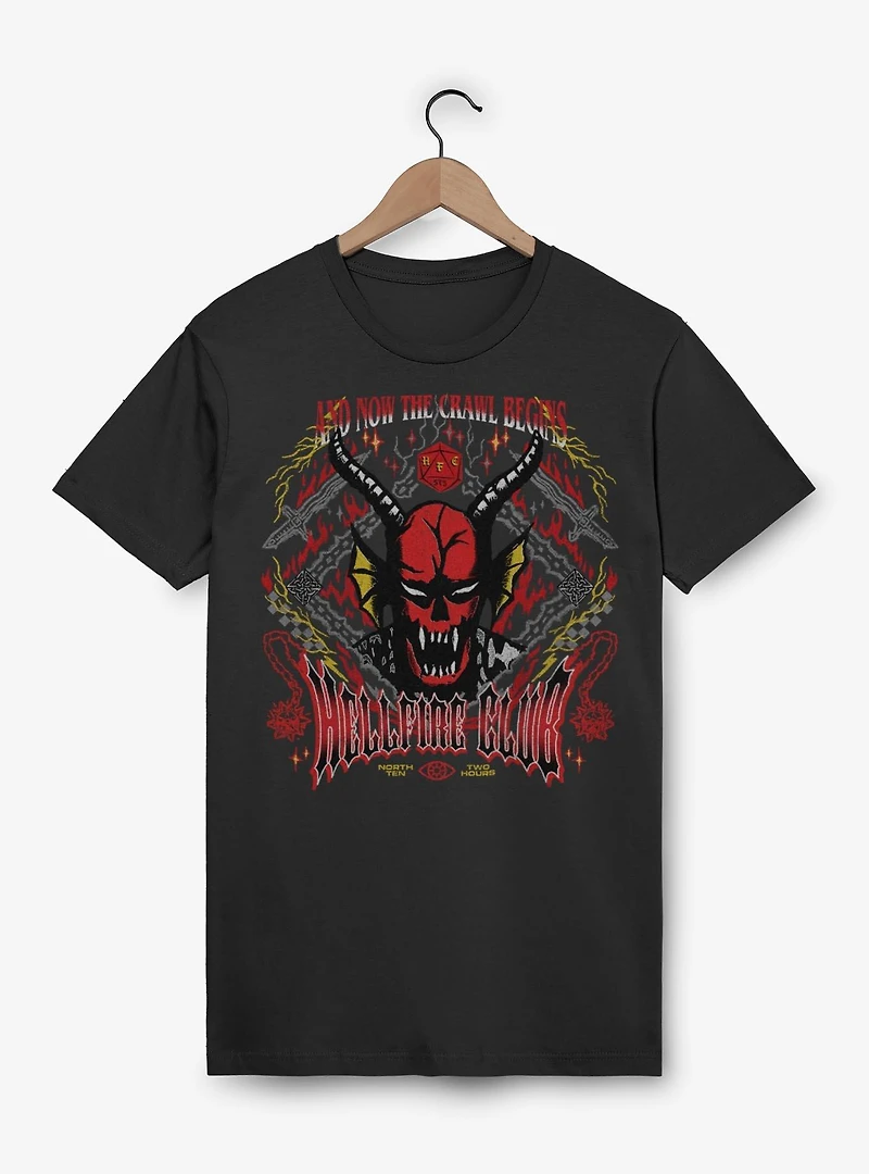 Stranger Things Hellfire Club Now The Crawl Begins T-Shirt BoxLunch Exclusive