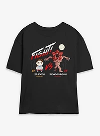 Stranger Things Eleven VS Demogorgon Fight Womens Skimmer T-Shirt