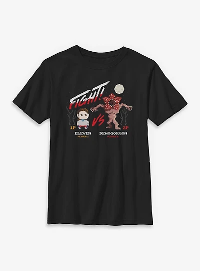 Stranger Things Eleven VS Demogorgon Fight Youth T-Shirt