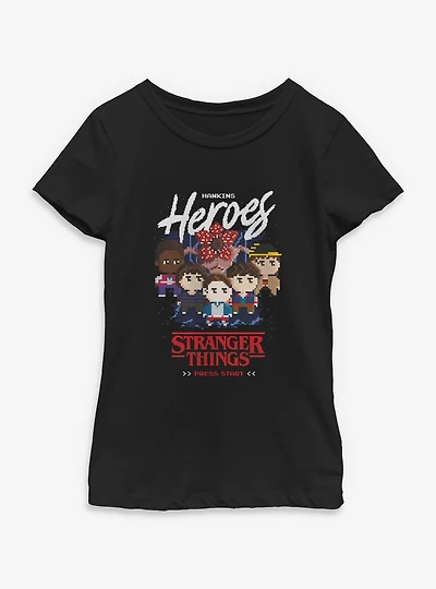 Stranger Things Hawkins Heroes Players Youth Girls T-Shirt