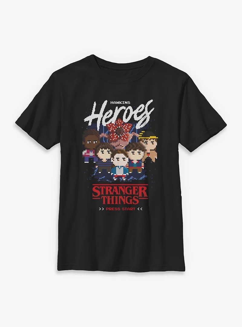 Stranger Things Hawkins Heroes Players Youth T-Shirt