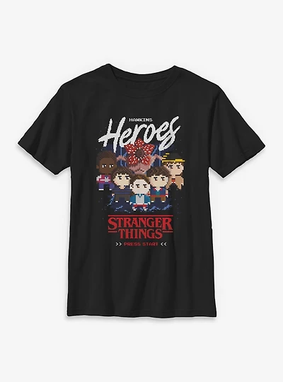 Stranger Things Hawkins Heroes Players Youth T-Shirt