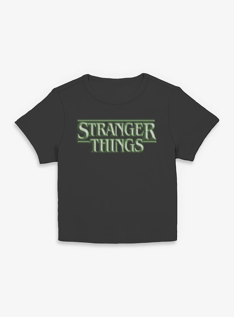 Stranger Things Green 8 Bits Logo Womens Baby T-Shirt