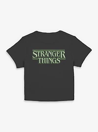 Stranger Things Green 8 Bits Logo Womens Baby T-Shirt